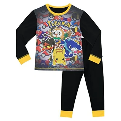 Image of Pokemon Boys Pyjamas, Multicoloured, Age 9 to 10 Years