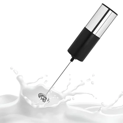 Image of ASAB Milk Frother Electric Handheld Automatic Stainless Steel Whisk Coffee Foamer Cappuccino Hot Chocolate Latte Matcha Frappe Mixer Easy Clean 30s Stirrer