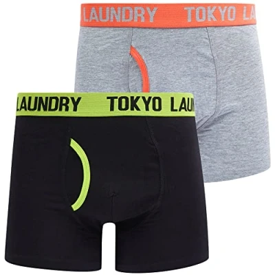 Image of Tokyo Laundry Men&#039;s Sadiki (2 Pack) Boxer Shorts Set Love Bird Green/Hot Coral M