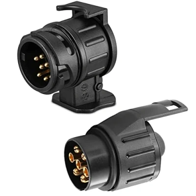Image of SPARKMOTO 7 Pin To 13 Trailer adapter and Adaptor Set,Waterproof plug socket converter Towing For Caravan Bike Carrier Motorhome RV