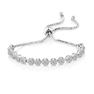 Image of Philip Jones Solitaire Crystal Friendship Bracelet with Zircondia® Crystals