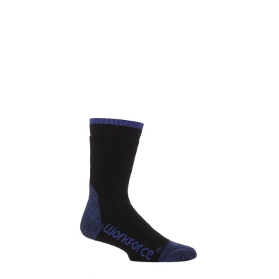 Image of 1 Pair Black Steel Safety Socks Men&#039;s 7 11 Mens Workforce
