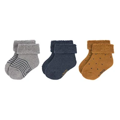 Image of LÄSSIG Newborn Baby Socks GOTS 3 pcs. assorted blue, Size: 15 18