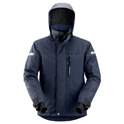 Image of Snickers AllroundWork Softshell Jacket with Hood Navy/Black L Regular
