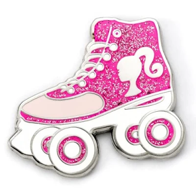 Image of Barbie Roller Skate Pin Badge Pink