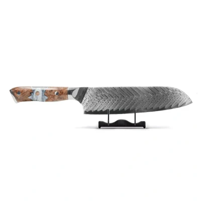 Image of Shinrai Japan Eclipse Series Damascus Santoku Knife 18 cm
