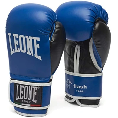 Image of LEONE 1947, Flash Boxing Gloves, Unisex Adult, Blue, 10 OZ, GN083