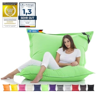 Image of giant bean bag chair XXL Indoor living room 400L beanbag seat cushion for children &amp; adults 180 x 140cm