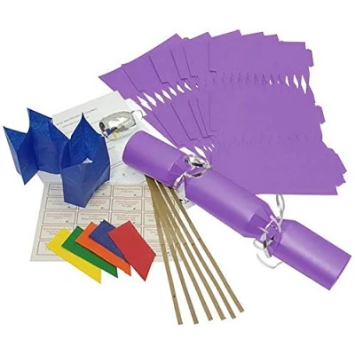 Image of 10 X Make your own Large (14 / 35cm) Christmas cracker kits Purple