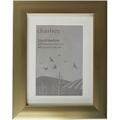 Image of Charlies Gold Picture Frame 6 x 8