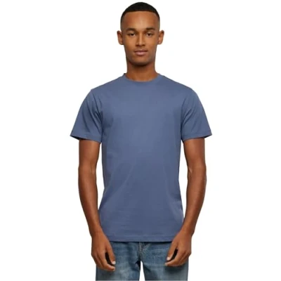 Image of Build Your Brand Men&#039;s T Shirt Round Neck, Vintage Blue, XXL