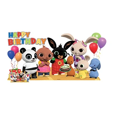Image of SC4117 Bing Birthday Party Large Group Cardboard Cutout with Sula, Flop and Friends: Great for parties, decorations, gifts