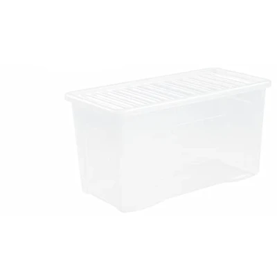 Image of 110 Litre Extra Large Clear Plastic Storage Box with Lid