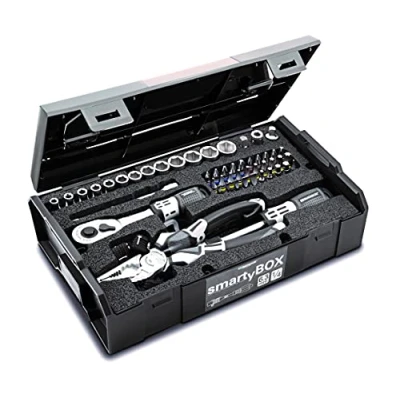 Image of Matador Socket Spanner Set &amp; Bit L Boxx Mini Tool Box 1/4 Inch with Ratchet 61 Piece No. 81452115