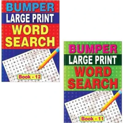 Image of PACK OF 6 Bumper Large Print Word Search Book (Assorted)