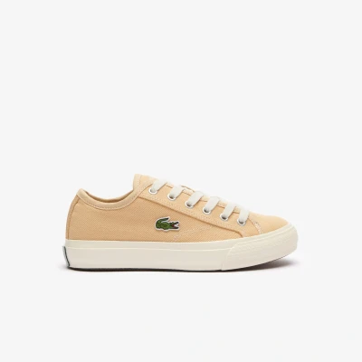 Image of Lacoste Womenss Backcourt Trainers in Brown Leather (archived) Size UK 5.5