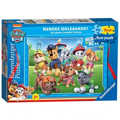 Image of Ravensburger Paw Patrol Toys My First Floor Jigsaw Puzzle for Kids Age 2 Years Up (Toddlers 24 Months) 16 Pieces