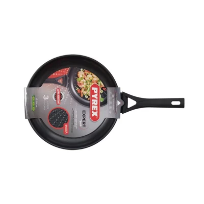 Image of Pyrex 4937564 Expert Stainless Steel, black and grey 28 cm