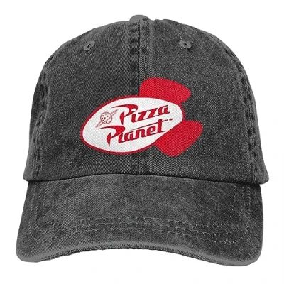 Image of Baseball Cap Hiphop Sun Hat Retro Pizza Planet Caps Unisex Style Distressed Washed Outdoor Workouts Hats Snapback Birthday Gifts