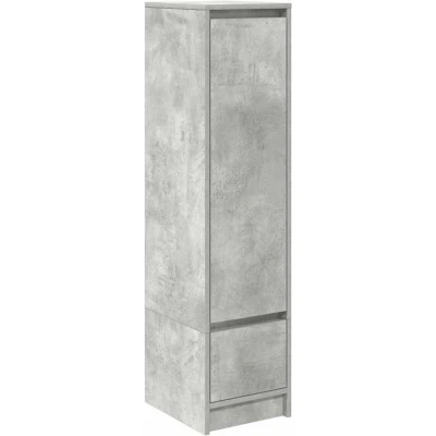 Image of vidaXL Highboard Concrete Grey 29.5x34x119.5 cm Engineered Wood Cabinet Modern Storage Unit for Living Room/Dining Room