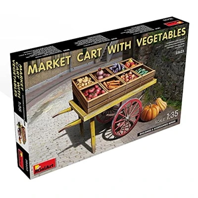Image of Miniart MIN35623 automobile 1:35 Market Cart with Vegetables, Various