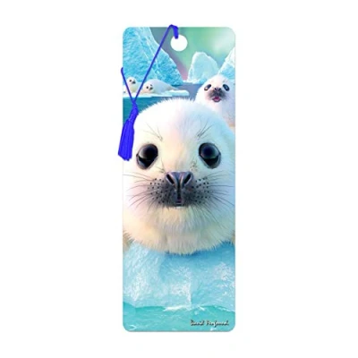 Image of 3D LiveLife Bookmark Seal Pups from Deluxebase. A with lenticular Artwork Licensed Renowned Artist David Penfound