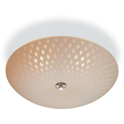 Image of Celine 3 Light Semi Flush Ceiling Opal Glass, Decorative Pattern, E14