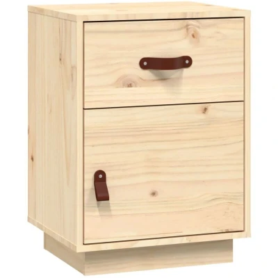 Image of vidaXL Bedside Cabinet 40x34x55 cm Solid Wood Pine
