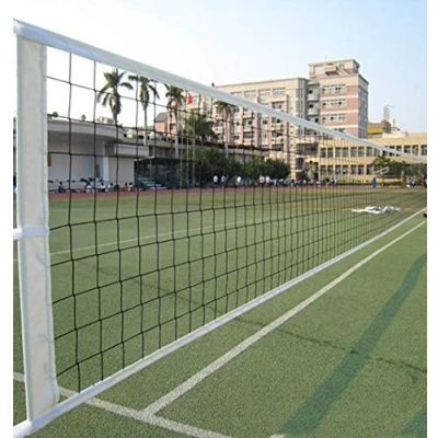 Image of Standard Size Volleyball Replacement Net Portable Adjustable Training Foldable Official Indoor Outdoor Sports Equipment for Backyard Schoolyard Pool Beach Driveway