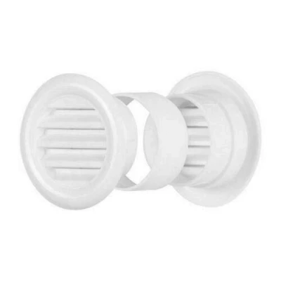 Image of White Mini Circle Air Vent Grille Door Round Ventilation Cover