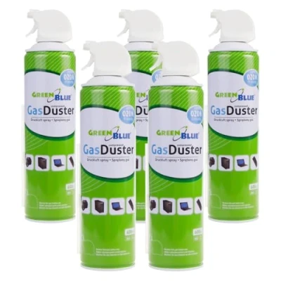 Image of Green Blue GB600 Compressed Air Spray 5 x 600 ml Duster Cleaning Cleaner Computer