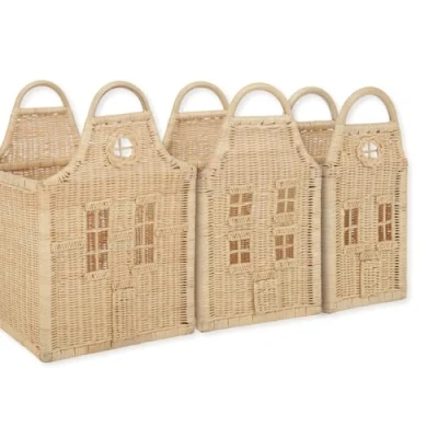 Image of CuddleCo Dutch House Storage Baskets Set of 3