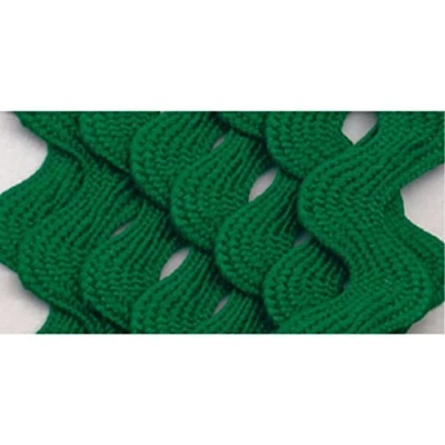 Image of Wrights 117 401 044 Polyester Rick Rack Trim, Emerald, Medium, 2.5 Yard