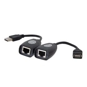 Image of Cablecc USB Keyboard Mouse Over RJ45 CAT5E CAT6 Cable Extension Extender Adapter