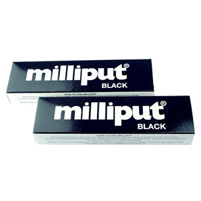 Image of Proops Milliput Epoxy Putty, Black x 2 Packs. Modelling, Sculpture, Ceramics, Slate Repairs. (X1019a) Free UK Postage