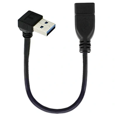Image of cablecc USB 3.0 Type A Male to Female Extension Cable Up Angled