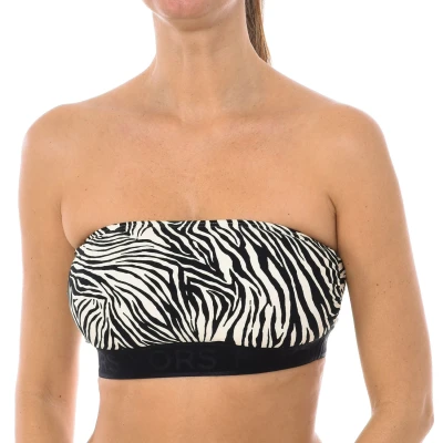 Image of Michael Kors Womenss bandeau style bikini top MM4K607 White Size X Small