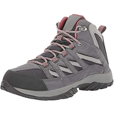 Image of Columbia Women&#039;s Crestwood mid WP waterproof rise hiking boots, Grey (Graphite x Daredevil), 10 UK