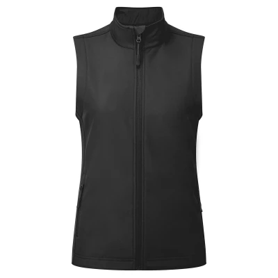 Image of Premier Womens/Ladies Windchecker Recycled Printable Gilet (Black) Size X Large