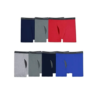 Image of Fruit of the Loom Men&#039;s Coolzone (Assorted Colors) Boxer Briefs, Big Man 7 Pack Assorted Colors, 5XL UK