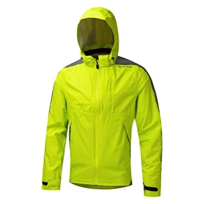 Image of Altura Waterproof Typhoon Mens Cycling Jacket with Reflective Technology Lime Green Medium