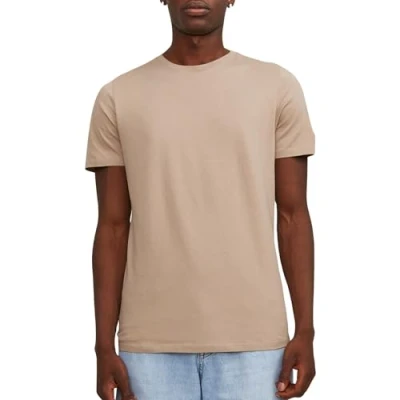 Image of JACK &amp; JONES Men&#039;s JJEORGANIC Basic TEE SS O Neck NOOS, Crockery/Detail: Slim, XS