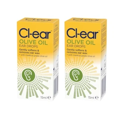 Image of Cl Ear Olive Oil 15ml Drops, Pharmacutical Grade, Wax Removal, Pack of 2
