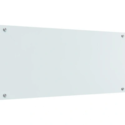 Image of vidaXL Kitchen Backsplash White 110x50x0.6 cm Tempered Glass