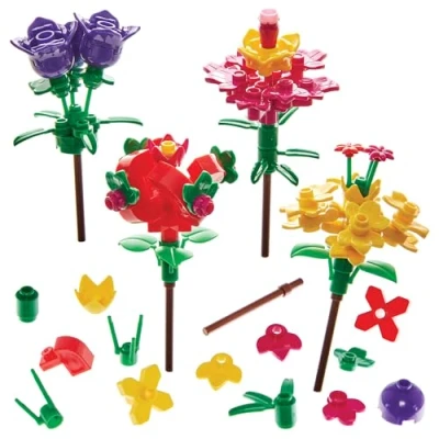 Image of Baker Ross FN410 Bouquet Building Bricks Pack of 4, Party Bag Fillers for Kids, Kits Kids