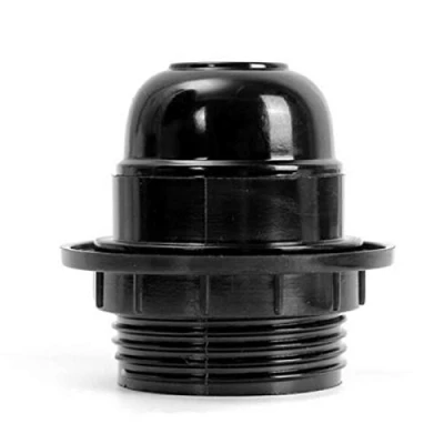 Image of Fiacvrs Edison Screw ES E27 Light Bulb Lamp Holder Pendant Socket Black Style,Edison (E27) Lampholder (Light Holder)(Black)