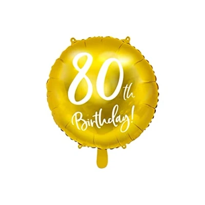 Image of Gold 80th Birthday Balloon, Helium Balloons, Party, Party Decorations, Milestone Birthday, Photo Backdrop