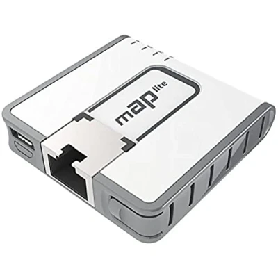 Image of Mikrotik mAP lite 100Mbit/s Power over Ethernet (PoE) White WLAN access points (5 60, 30 70 C, IEEE 802.11b, 802.11g, 802.11n, 802.3af, 802.3at, White, Wall)
