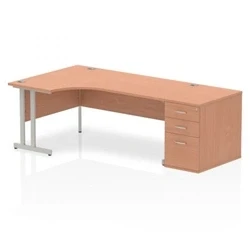 Image of Impulse 1800 Left Hand Cantilever Workstation 800 Pedestal B