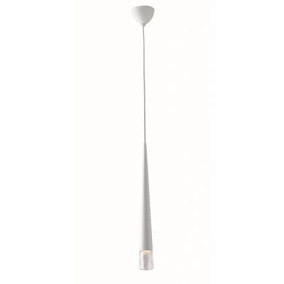Image of Lancelot Slim Round Ceiling Pendant, Glass, White, GU10
